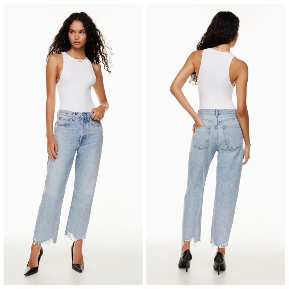AGOLDE  90's Crop Jeans in Wash Nerve